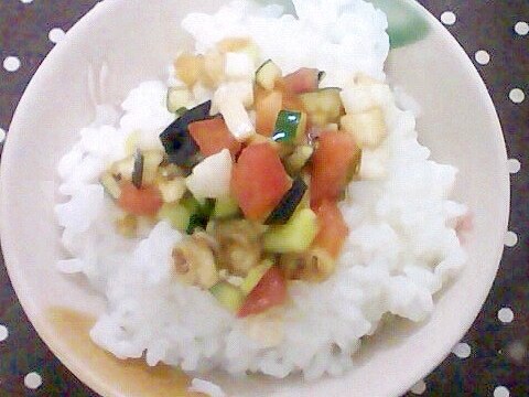 夏野菜だしＤＥ丼風